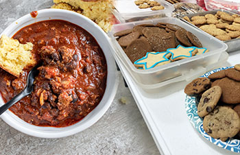 'Take Home' Chili & Cornbread Supper and Bake Sale